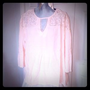 Peach Lace Top